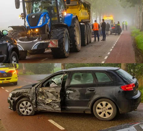 Tractor front bumper as underrun protection