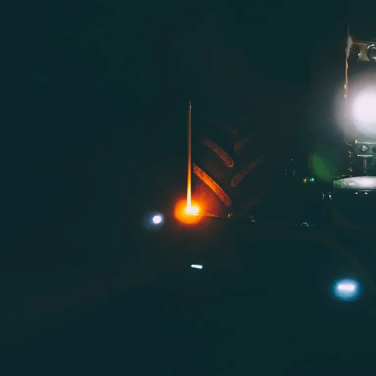 width lights and marking tractor